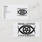 MISKATONIC UNIVERSITÄT VISITENKARTE (Vorne/Hinten)