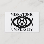 MISKATONIC UNIVERSITÄT VISITENKARTE (Rückseite)