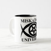 MISKATONIC UNIVERSITÄT ZWEIFARBIGE TASSE (Vorderseite Links)