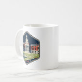 Miskatonic University Arkham Vintage Travel Badge Kaffeetasse (Vorderseite Links)