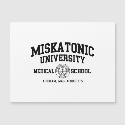 Miskatonic University Black Print Magnetkarte (Vorderseite)