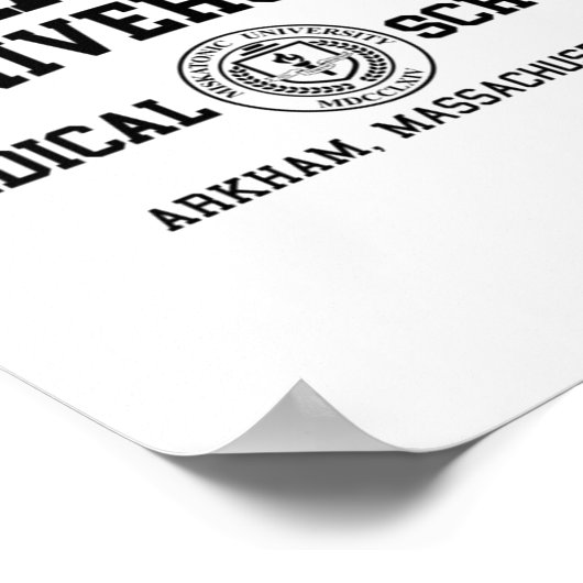 Miskatonic University Black Print Poster (Ecke)