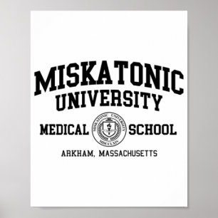 Miskatonic University Black Print Poster