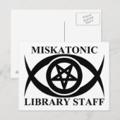 MISKATONISCHE BIBLIOTHEK POSTKARTE (Vorne/Hinten)