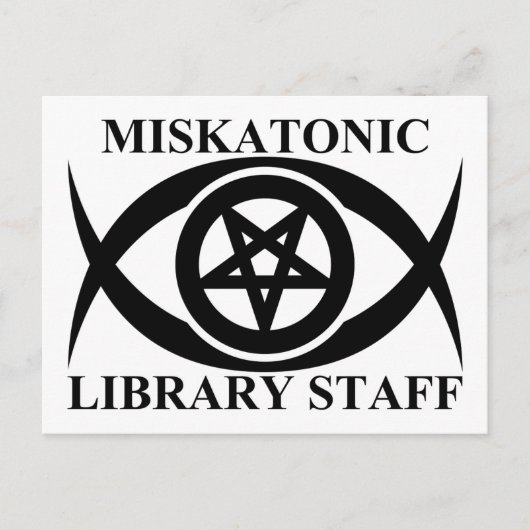 MISKATONISCHE BIBLIOTHEK POSTKARTE (Vorderseite)