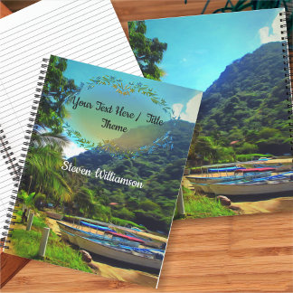 Mismaloya-Boote am Fluss 0350 Notizblock