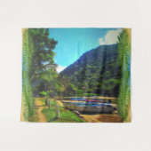 Mismaloya-Boote am Fluss 0350 Wandteppich (Vorderseite (Horizontal))