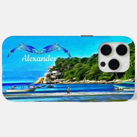 Mismaloya Fischerboote 0346 Case-Mate iPhone Hülle (Rückseite (Horizontal))