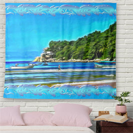 Mismaloya Fischerboote 0346 Wandteppich