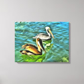 Mismaloya Pelicans 0329 Original Art Leinwanddruck (Vorderseite)