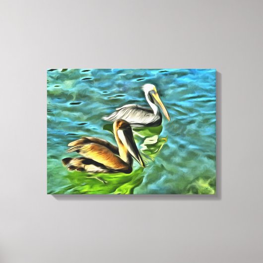 Mismaloya Pelicans 0329 Original Art Leinwanddruck (Vorderseite)