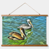 Mismaloya Pelicans 0329 Wandteppich Mit Holzrahmen (Vorne)