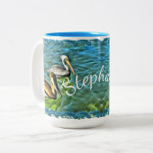 Mismaloya Pelicans 0329 Zweifarbige Tasse (Vorderseite Links)