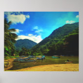 Mismaloya River Fishing Boats 0344 Art Print Poster (Vorne)