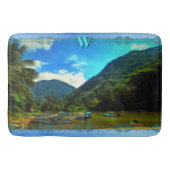 Mismaloya River Fishing Boats 0344 Badematte (Vorderseite)