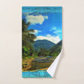 Mismaloya River Fishing Boats 0344 Badhandtuch Set (Handtuch)