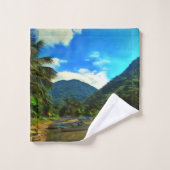 Mismaloya River Fishing Boats 0344 Badhandtuch Set (Waschlappen)