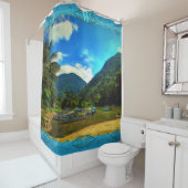 Mismaloya River Fishing Boats 0344 Duschvorhang (Beispiel)