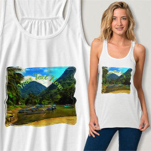 Mismaloya River Fishing Boats 0344 Tank Top