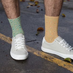 Mismatch Pattern 80er Psychedelic Socken