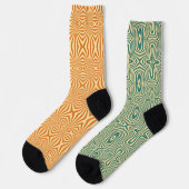 Mismatch Pattern 80er Psychedelic Socken (Linkes Detail)