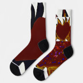 Mismatched Hearts Aflame Crew Socks Socken (Linkes Detail)