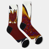 Mismatched Hearts Aflame Crew Socks Socken (Rechts)