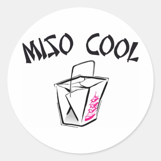 Miso Cool Runder Aufkleber (Vorderseite)
