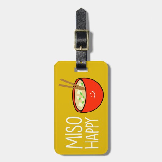 Miso-glücklicher Gepäckanhänger (Vorderseite vertikal)