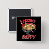 Miso Happy Funny Food Kawaii Button (Vorne & Hinten)
