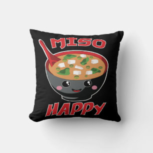 Miso Happy Funny Food Kawaii Kissen