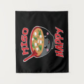 Miso Happy Funny Food Kawaii Wandteppich (Vorderseite)