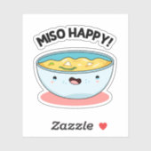 Miso Happy Funny Soup Pun Aufkleber (Blatt)
