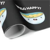 Miso Happy Funny Soup Pun Dark BG Geschenkpapier (Rolleneckpunkt)