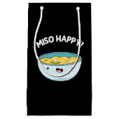 Miso Happy Funny Soup Pun Dark BG Kleine Geschenktüte (Vorderseite)