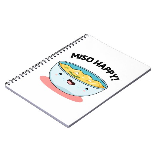 Miso Happy Funny Soup Pun Notizblock (Linke Seite)