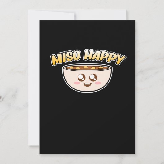 Miso Happy Ramen Anime Kawaii Ramen Noodles Lover Einladung (Vorderseite)