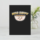 Miso Happy Ramen Anime Kawaii Ramen Noodles Lover Einladung (Stehend Vorderseite)