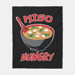 Miso Hungry Funny Food Kawaii Fleecedecke