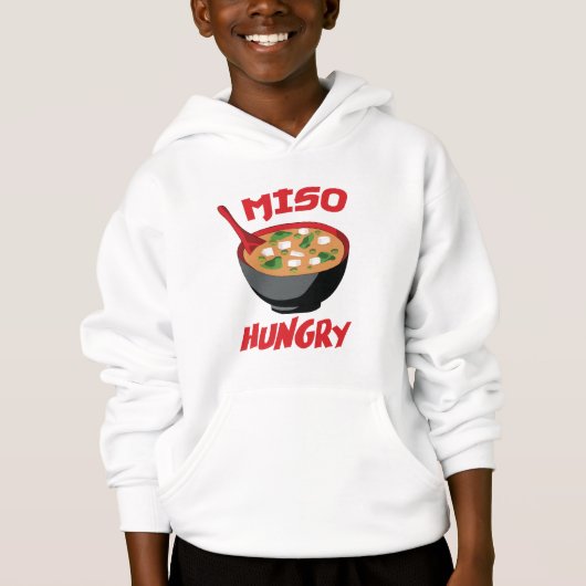 Miso Hungry Funny Food Kawaii Hoodie (Vorderseite)