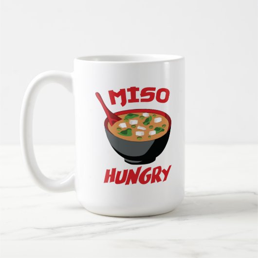 Miso Hungry Funny Food Kawaii Kaffeetasse (Links)