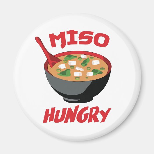 Miso Hungry Funny Food Kawaii Magnet (Vorne)