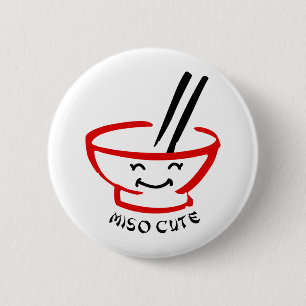Miso niedlich button
