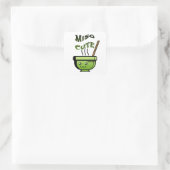 Miso Niedlich Quadratischer Aufkleber (Tasche)