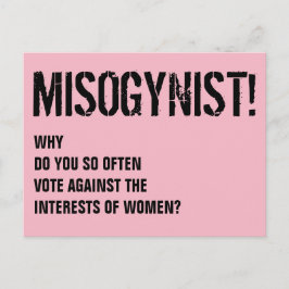 Misogynistische Stimmen gegen Frauen Postkarte