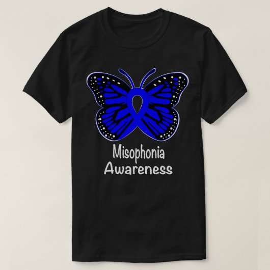 Misophonia Awareness Warrior Support Survivor Blue T-Shirt (Design vorne)