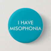 Misophonia Knopf 1 - aquamarin Button (Vorderseite)