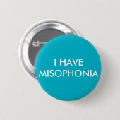 Misophonia Knopf 1 - aquamarin Button (Vorne & Hinten)