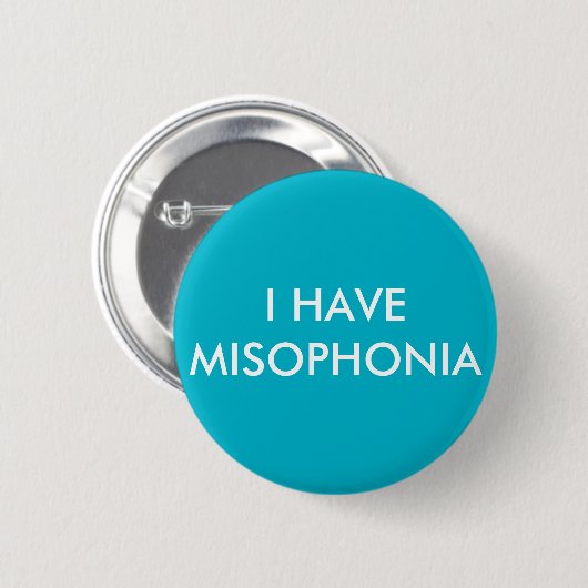 Misophonia Knopf 1 - aquamarin Button (Vorne & Hinten)