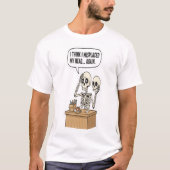 Misplaced My Head Again: Funny Forgetful Skeleton  T-Shirt (Vorderseite)